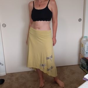 Skirt calf length, cotton comfy w embroidery